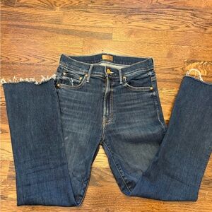 MOTHER Insider Crop Step Fray